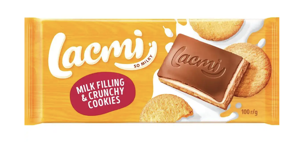 Шоколад Lacmi молочний з печивом 100г